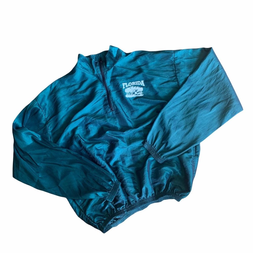 Vintage Sunergy Garments Holographic Iridescent FL Windbreaker